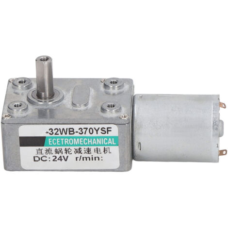 Moteur à engrenage réducteur DC 24V 2W 5RPM, réversible à auto-blocage, couple élevé et vitesse ajustable pour applications industrielles.