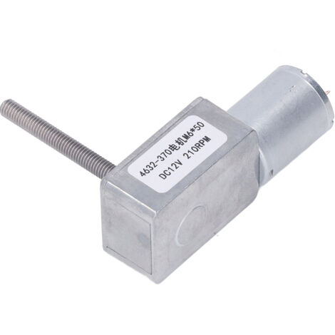 Moteur à Engrenage Réversible DC12V 210RPM en Alliage d'Aluminium Laiton pour Ouverture de Fenêtre M6 X 50mm