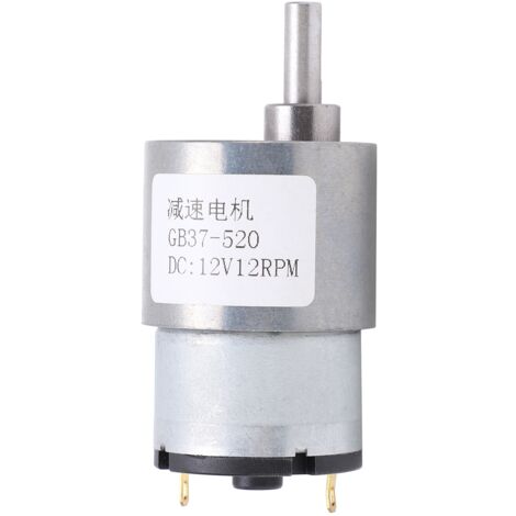Moteur à engrenages 12V 12 tr/min avec arbre et autoblocage pour ouverture de fenêtres et portes