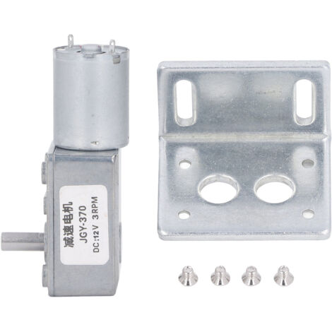 Moteur à engrenages 12V DC avec arbre unique de 12mm, réducteur de vitesse à vis sans fin réversible et autobloquant, couple 4-25KG.CM, vitesse 3 tours/min.