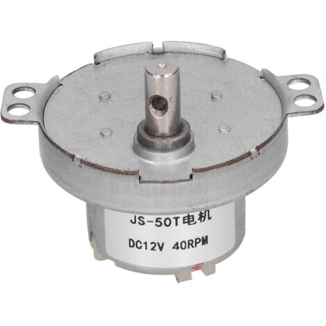 Moteur à engrenages 40RPM DC12V JS‑50T pour équipement industriel et contrôle motorisé