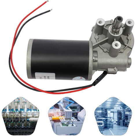 Moteur à engrenages 60 W CC Moteur électrique D63R-1260-220R 12 V 220 tr/min 63 mm/2,48 pouces