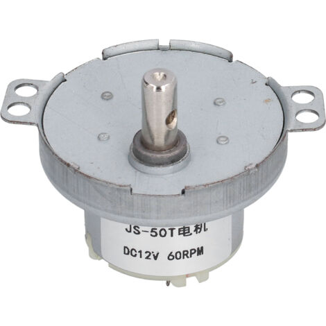 Moteur à engrenages 60RPM DC12V JS‑50T pour équipement industriel et contrôle automatique