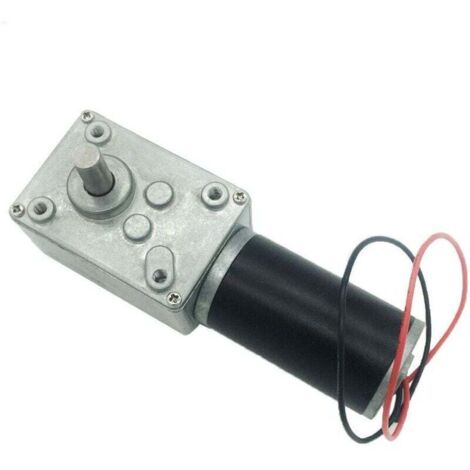 Moteur à engrenages à vis sans fin 12 V 12 tr/min CC, 70 kg/cm, couple élevé, autobloquant, mini-turbine, inverseur, pour robot de bricolage, table rotative, serrure de porte, rideau (12 V 12 tr/min)