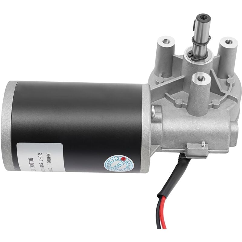 Gojoy - Moteur à engrenages cc 12 v Moteur électrique à vis sans fin Moteur cc à angle droit réversible Une vitesse de rotation nominale de 160 ± 20