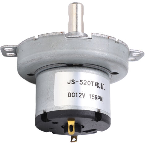Moteur à engrenages DC 12V 15RPM durable pour appareils électroniques et robots