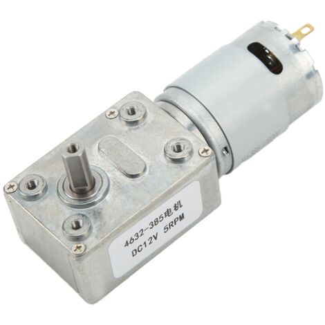 Moteur à Engrenages DC 12V 5RPM avec Capacité d'Autoblocage et Haute Précision