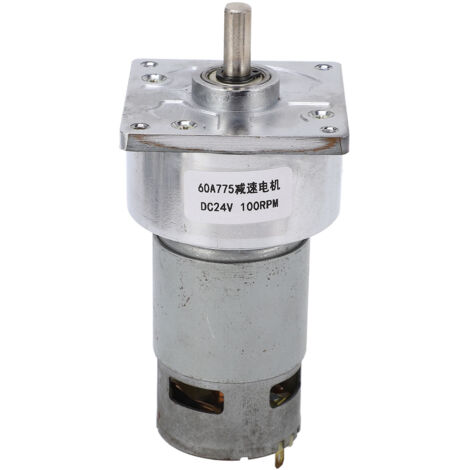 Moteur à Engrenages DC 24V 100RPM avec Réducteur de Vitesse et Auto-blocage pour Machines Industrielles