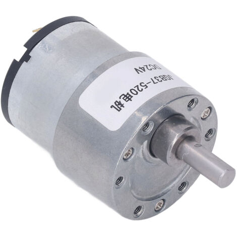 Moteur à Engrenages DC 24V 66RPM en Alliage d'Aluminium - Réducteur à Vis Sans Fin Réversible avec Bobine en Laiton Antifriction