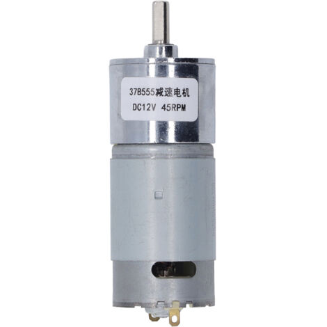 Moteur à engrenages DC 45RPM 12V avec bobine en laiton, réversible et autobloquant, résistant à l'usure