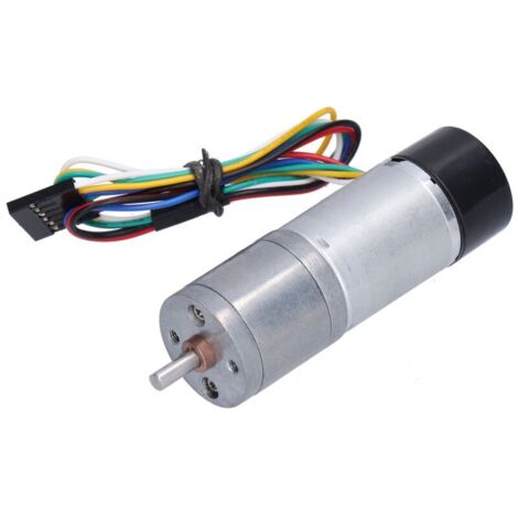 Moteur à engrenages DC avec encodeur JGA25‑371, 12V 26 tr/min, pour voiture intelligente et robotique, signal de rétroaction pour contrôle de vitesse.