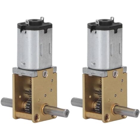 Moteur à Engrenages Double Arbre, 2 Pièces DC6V 190RPM Motoréducteur à courant continu en cuivre silencieux à double arbre Moteur à Engrenages à réduction de vitesse pour serrures électroniques