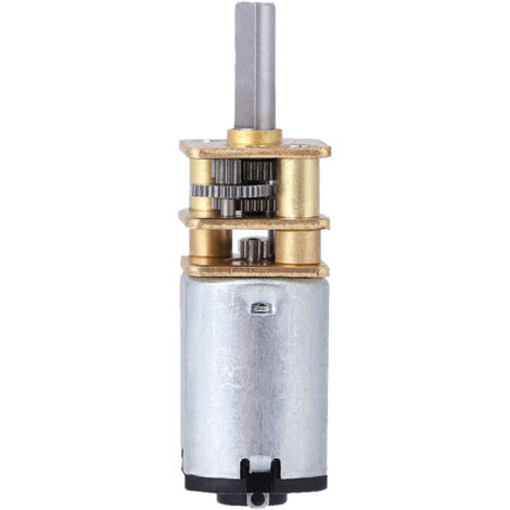 Moteur à engrenages métalliques DC 3V‑12V, vitesse réglable 50‑2000RPM, idéal pour projets DIY et robotique