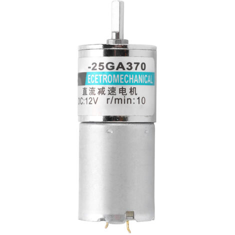 Moteur à Engrenages Micro DC 12V Basse Vitesse XD-25GA370 pour Automatisation Industrielle