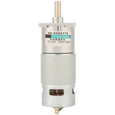 Moteur à engrenages micro DC XD-42GA775, régulation de vitesse 300RPM 24V, rotation CW/CCW pour applications industrielles