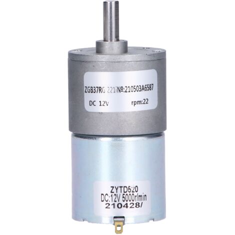 Moteur à engrenages micro-réducteur ZGB37RG 12V CC, couple élevé avec arbre de sortie excentrique