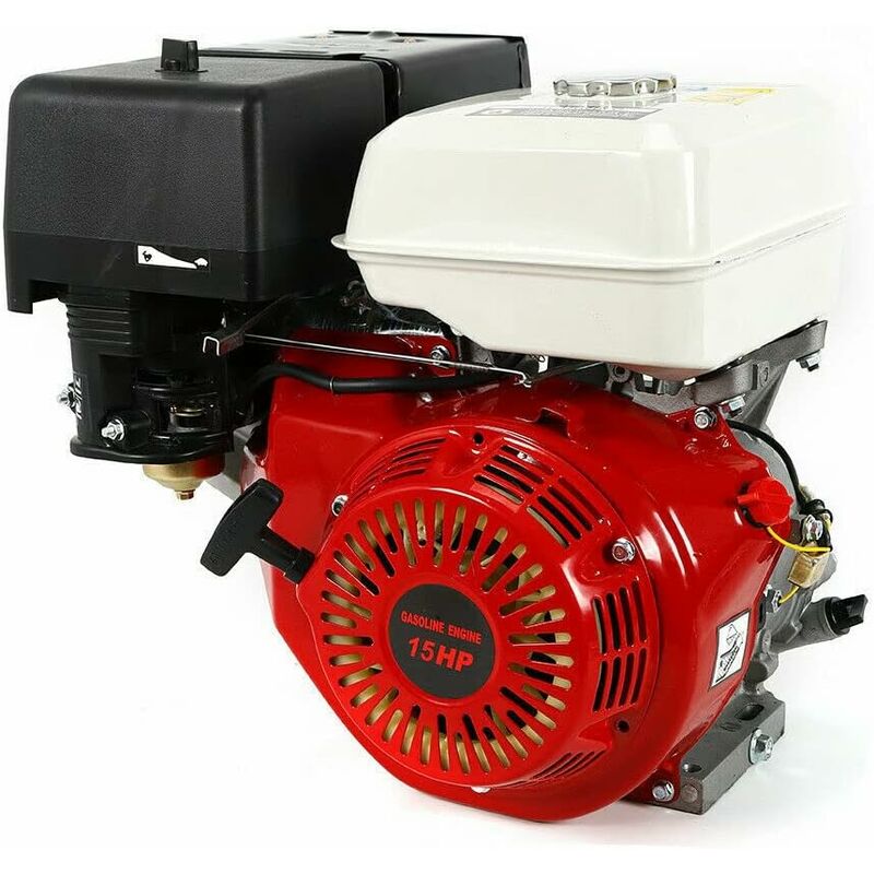 Moteur à essence 15 cv - Moteur de kart - Moteur industriel conique - 4 temps - 420 cc - Refroidi par air - Démarrage par câble