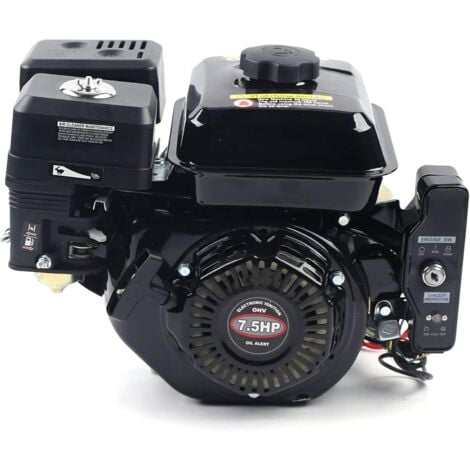 Moteur à Essence 4 Temps 212cc 7.5HP avec Démarrage Electrique Version de Mise à Niveau pour les Nettoyeurs Haute Pression Go Kart Fendeuses de Bûches