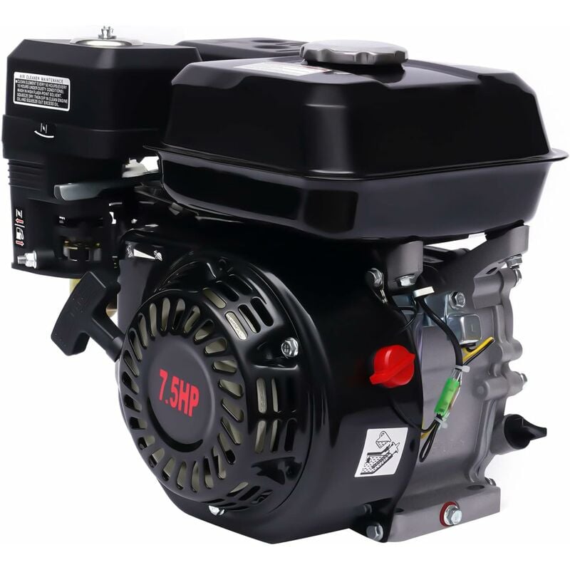 Gojoy - Moteur à essence 7,5 cv 5,1 kW - Moteur à essence 4 temps hv 4 temps refroidi par air - 7,5 hp 3600 tr/min - Monocylindre incliné à 25°