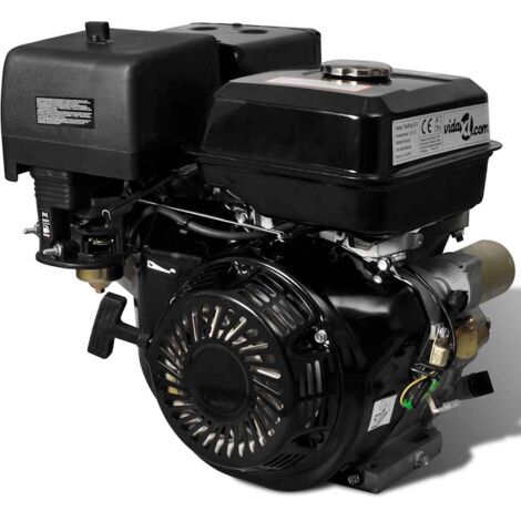 Moteur à essence avec démarrage électrique 15 CH 11 kW Noir  