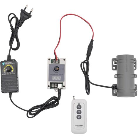 Moteur à vibration DC 12V 8W 3800tr/min, mini moteur vibratoire, télécommande avec affichage numérique, régulateur de vitesse, adapté aux vibrateurs en béton avec prise allemande