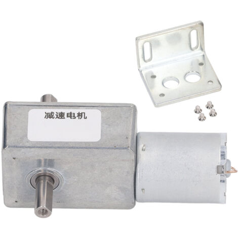 Moteur à Vis sans Fin 12V 160RPM Double Arbre Autobloquant Réversible à Haut Couple Réducteur de Vitesse 12mm