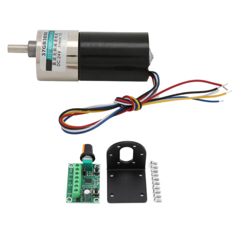 Moteur Brushless 24V à basse vitesse XD-37GB365 avec support et régulateur pour machine CNC, 10 tr/min.