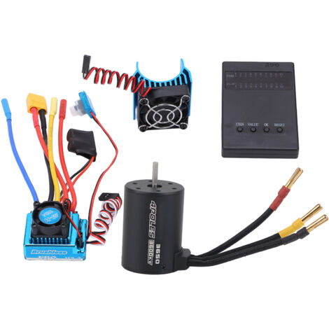 Moteur Brushless 3650 3600KV Combo Professionnel avec ESC et Connecteurs Banane 4mm pour Voiture RC 1/10 1/8