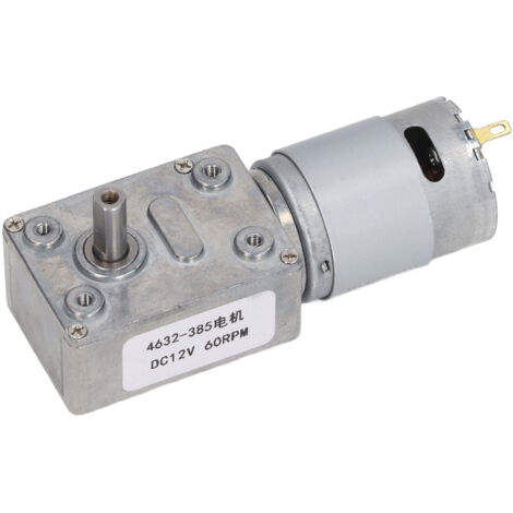 Moteur DC 12V à Réducteur pour Porte Fenêtre Automatique, Moteur Électrique 60 RPM pour Treuil et Système de Verrouillage