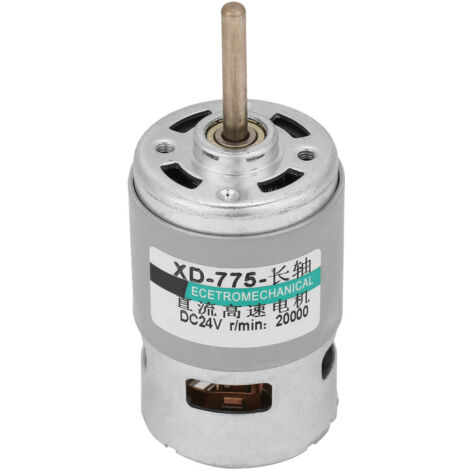 Moteur DC 24V 80W Haute Vitesse 20000 RPM avec Arbre d'Extension et Couple Élevé