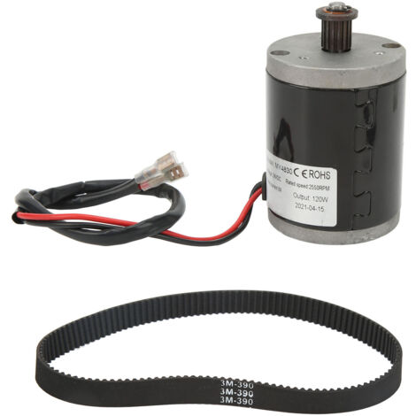 Moteur DC à balais 24V 120W 2550RPM en alliage d'aluminium, silencieux et haute torsion pour vélo électrique et moto.