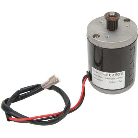 Moteur DC à balais 24V 120W en alliage d'aluminium pour scooter électrique, vélo et moto