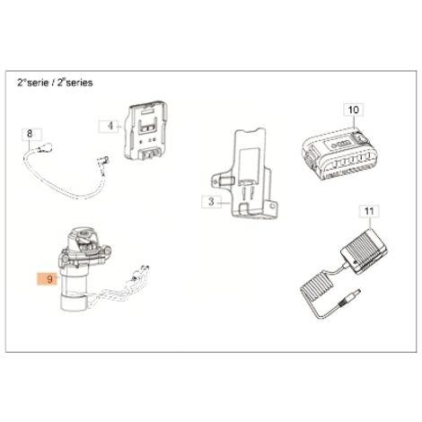 Moteur de démarrage tondeuse à gazon modèles G48TKE ORIGINAL EMAK L66152071
