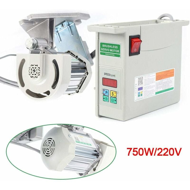 Moteur de machine à coudre 750 w - ServoMoteur 500-3500 tr/min à économie d'énergie pour machine à coudre électrique sans balais dc pour machine à