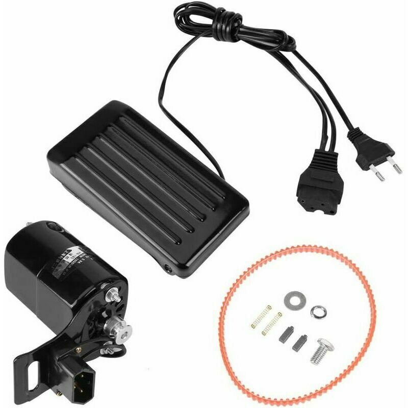 Moteur de Machine à Coudre - Pédale de Commande à Pied - 180W - Faible Bruit - Performances Stables - Prise ue 220V - Pièces de Rechange pour