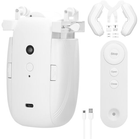 Moteur de rideau Intelligent 3 en 1, ouvre-porte électrique domestique, sans câblage, avec télécommande, pour i-rail/u-rail/tige romaine, 1 pièce