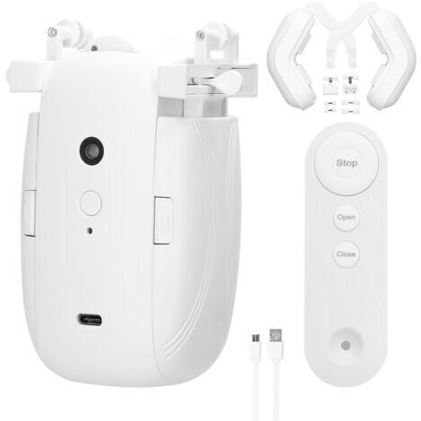 Moteur de rideau Intelligent 3 en 1, ouvre-porte électrique domestique, sans câblage, avec télécommande, pour i-rail/u-rail/tige romaine, 1 pièce