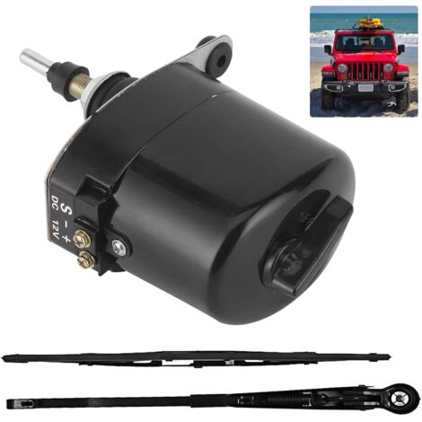 Moteur d'essuie-glace universel 12 V avec bras et balai, bras d'essuie-glace à 105°, balai d'essuie-glace, moteur d'essuie-glace pour tracteur, camping-car 01287358 7731000001 0390506510
