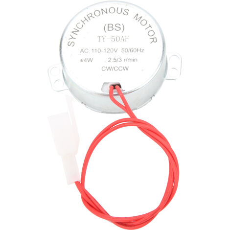 Moteur d'incubateur automatique Mini équipement basse vitesse 110V avec mode double sens CW/CCW pour retournement d'œufs