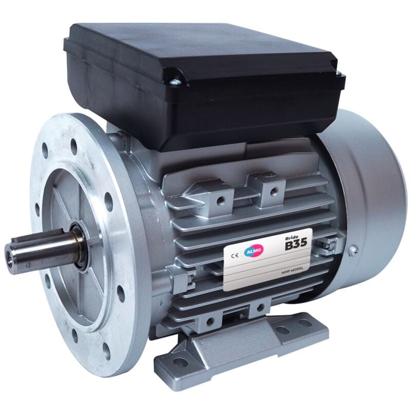 Moteur électrique Monophasé 220v 0.75 Kw 1500 Tr/min Condensateur Permanent - Mmp80g4b35 Bride B35