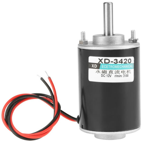 Moteur électrique, 12V DC 3500tr/min Moteur Pneumatiques Tubulaire, Mini Aimant Permanent, Moteurs à Courant Continu Aimant Permanent, Machine CW/CCW Contrôle pour Générateur de Bricolage