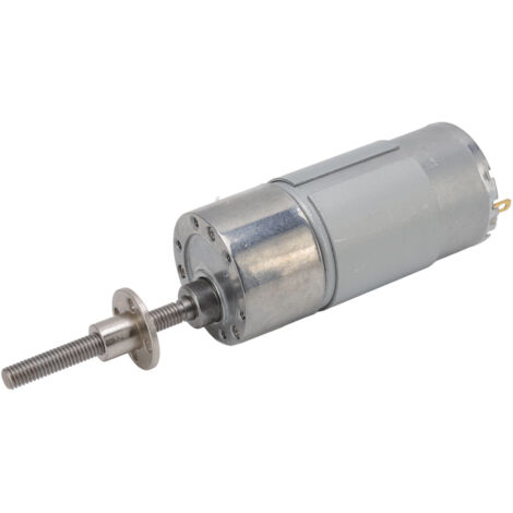 Moteur électrique 12V DC à engrenages métalliques, boîtier aluminium, 600 tours/min, rotation réversible, fixation par bride M6