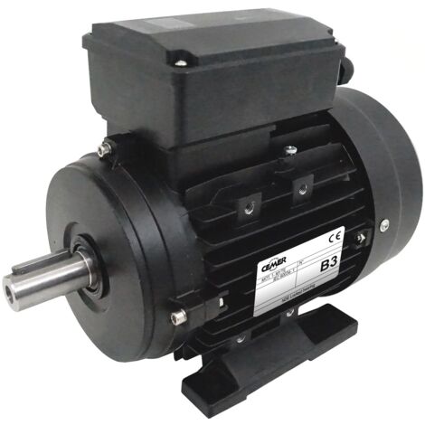 Moteur électrique 220 V 0,33 Cv Moteur Monophasé 0,25 Kw 1500 Tr/min Asynchrone Bride B3 Aluminium Et Acier Degré De Protection Ip 55