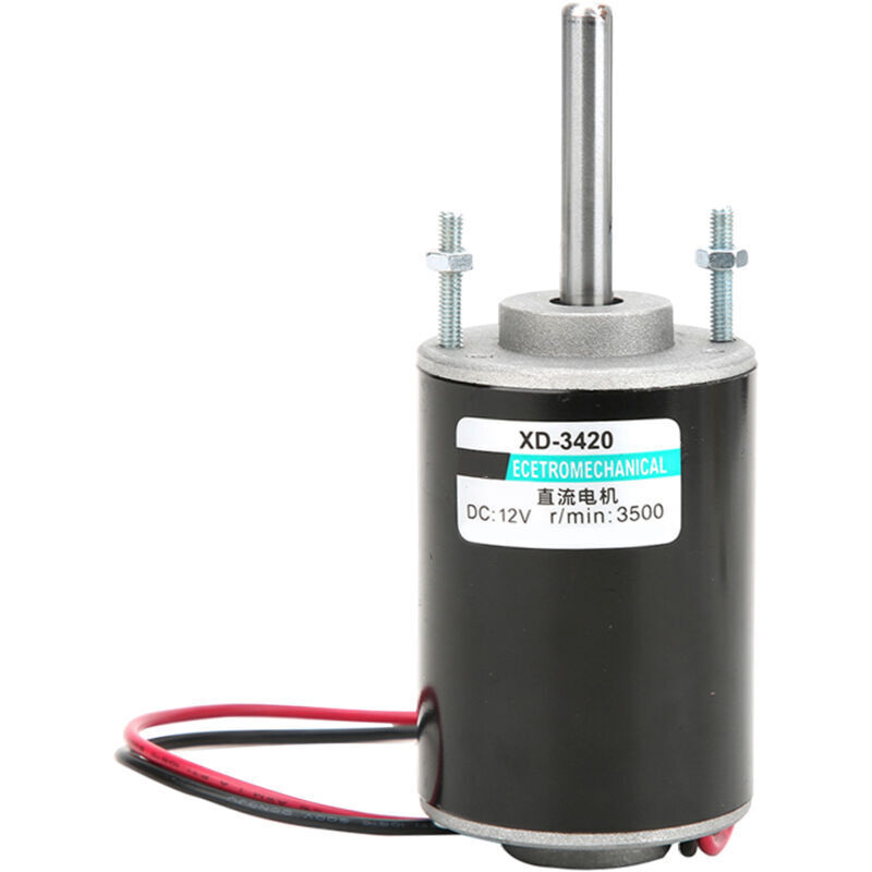 Moteur électrique à courant continu à aimant permanent 30 W CW/CCW haute vitesse (12 V 3500 tr/min)