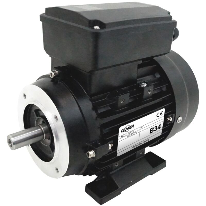 Cemer - Moteur électrique 220v 0,55 Kw 3000 Tr/min Condensateur Permanent - My7122b34 Bride B34