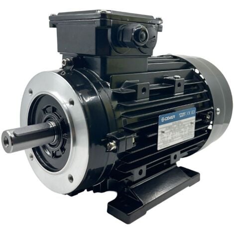 Moteur Électrique Triphasé 1.1kW/1.5CV, 1000Tr/min, 230/400V, B34, HA90, IE3, Alu - CEMER