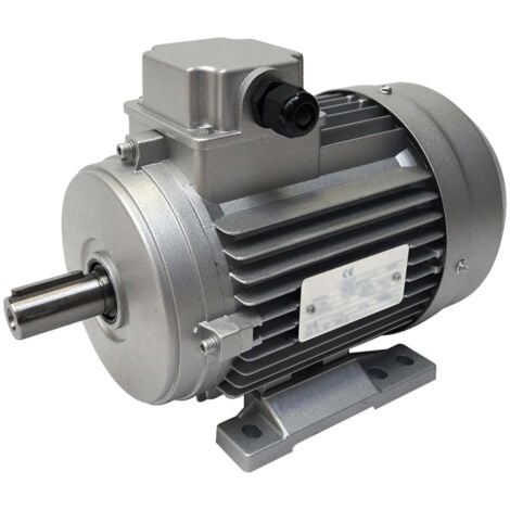 Moteur electrique triphasé 230V/400V ALMO 2CV - 1500W Triphasé 1500 tr/min - Bride B3 (pattes) - Moteur Asynchrone Triphasé 220V IP55