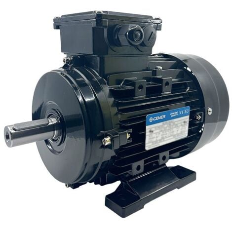 Moteur Électrique Triphasé 9.2kW/12.5CV, 1500Tr/min, 400/690V, B3, HA132, IE3, Alu - CEMER