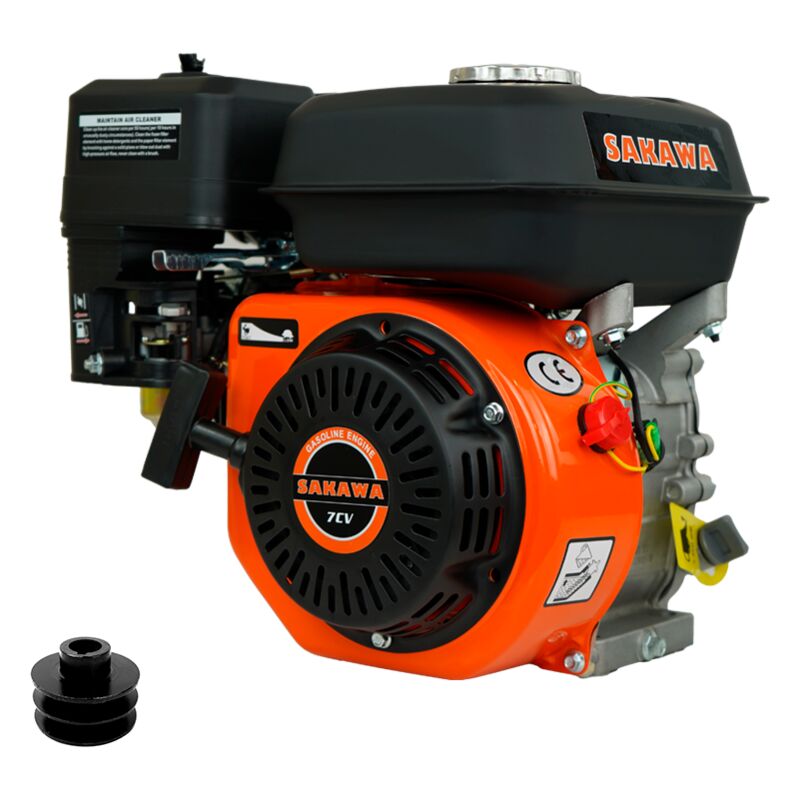 Sakawa - Moteur essence 4 Temps 208CC 7CV 19 mm + Moteur De Pôle