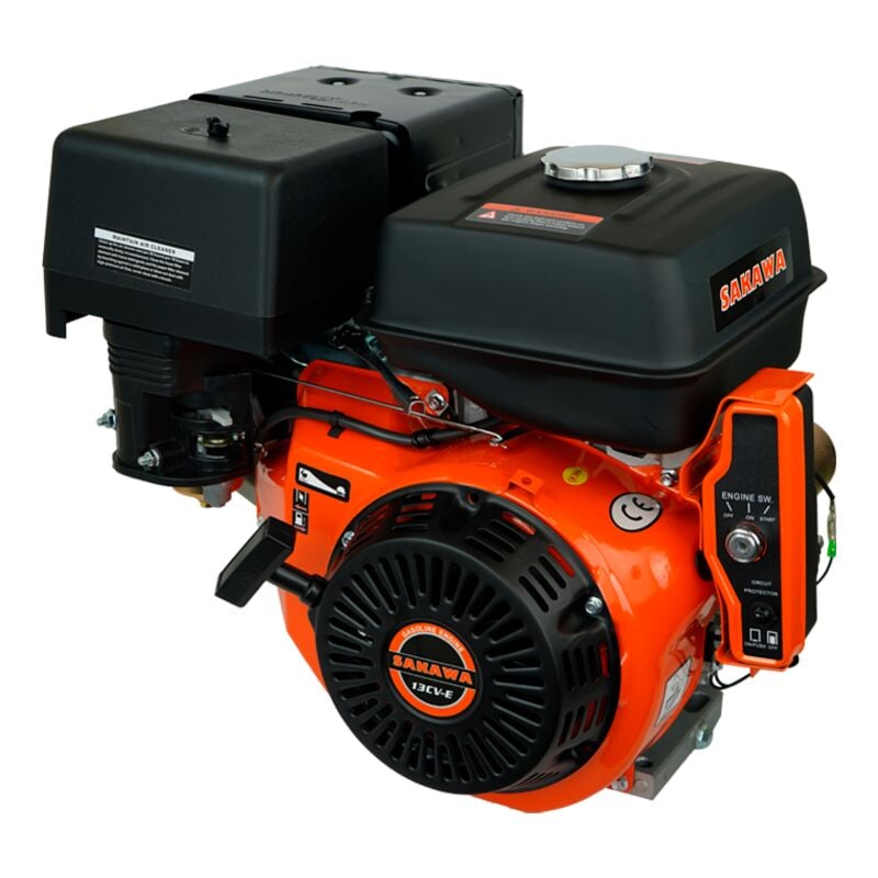 Sakawa - Moteur essence 4 Temps 390CC 13 cv Démarrage électrique + Poulie Moteur 25mm
